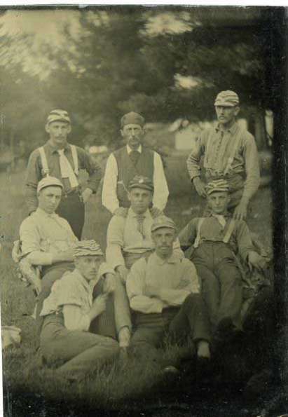 1880s Possible Baseball Team Tintype