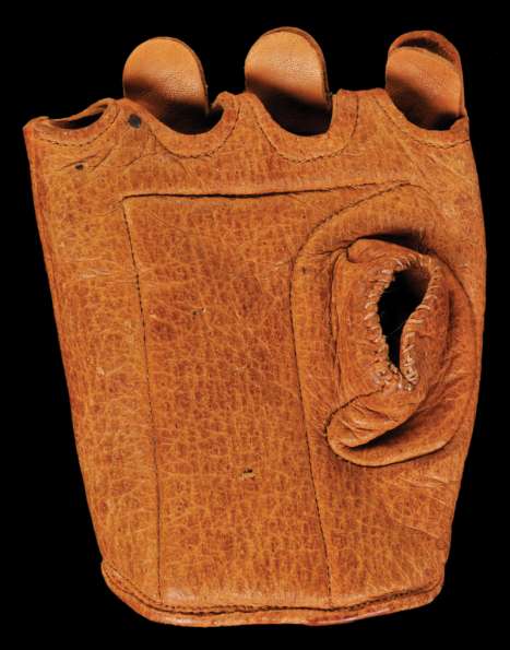 c. 1880's-90's Spalding Fingerless Glove Right Handed Front