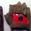 c. 1880's-90's Fingerless Glove Lefty Brown Back