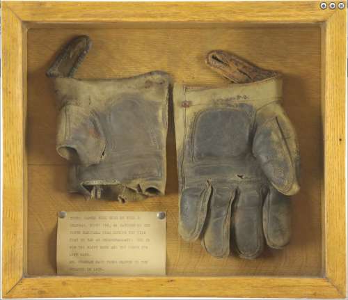 c. 1880's Catchers Gloves Used By Fred P. Chapman of Tufts in 1886