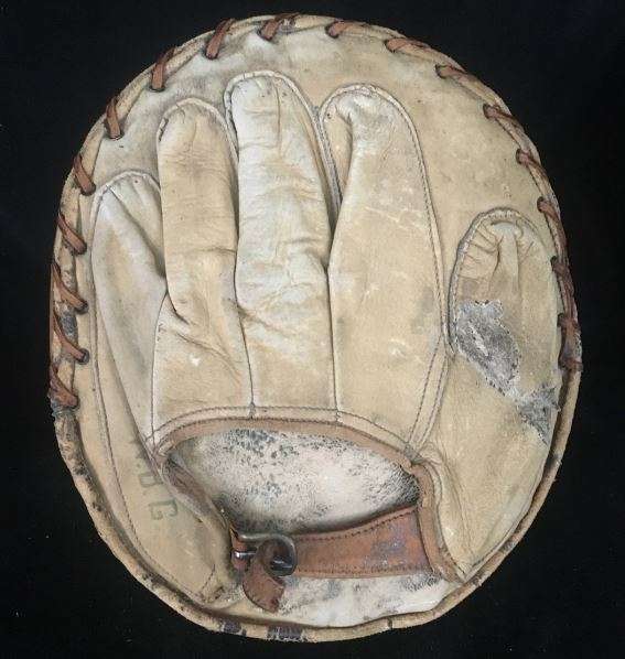 c. 1890's-00's Ted Kennedy Full Round Catchers Mitt Back