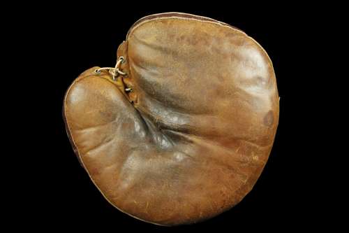 c. 1890's Hook & Eye Back Catchers Mitt Front