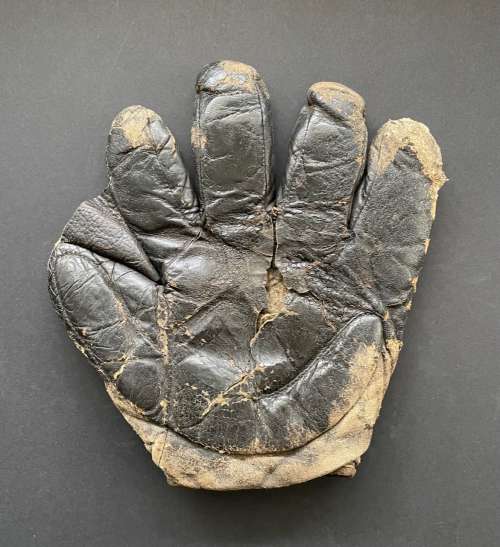 c. 1890's-00's Miller Huggins Laced Back Crescent Glove Front