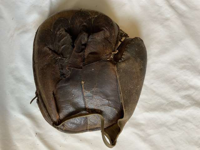 c. 1890's Quilted Catchers Mitt Back
