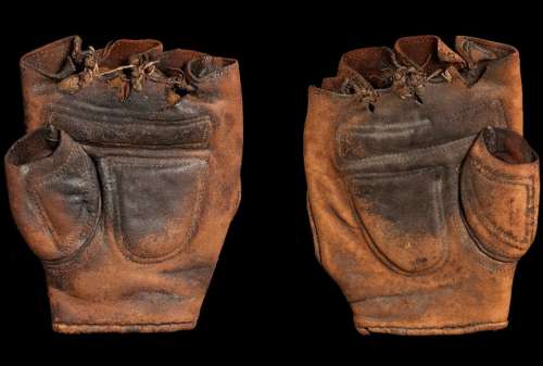 c. 1880's Rawlings Fingerless Gloves Front