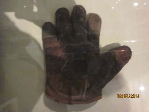c. 1890's Tipped Finger Catchers Glove Lefty Front