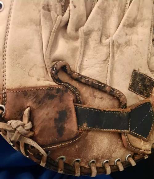 Babe Ruth Reach Home Run Special Catchers Mitt Back