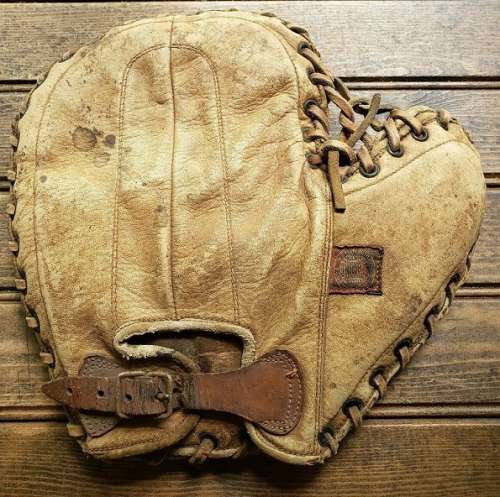 Babe Ruth Spalding 2B Home Run Special Basemitt Back