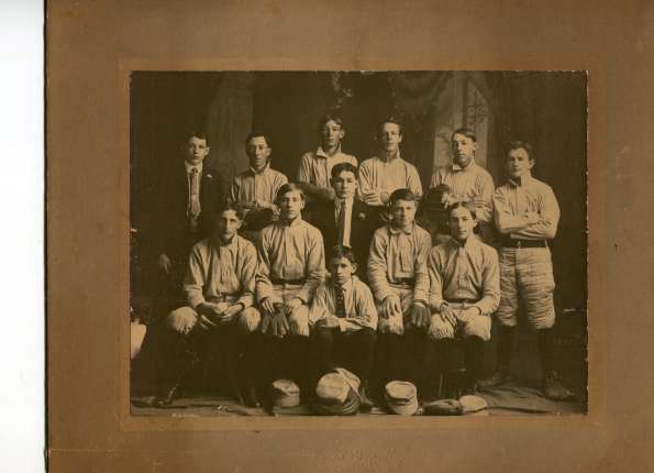 Base Ball Team With Full Collars and Crescent Gloves 1890's
