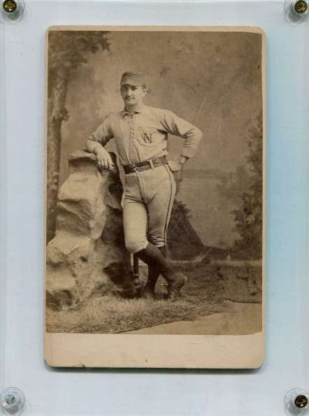 Early Player with N on Lace Up Uniform Studio Portrait