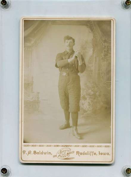 Early Radcliffe Base Ball Player Portrait Radcliffe, IA Studio