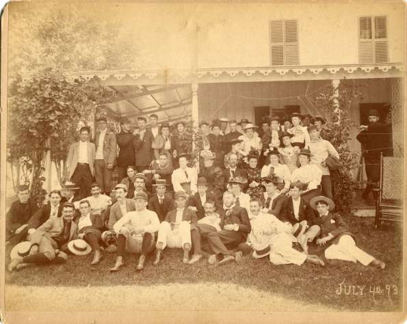 Family Get Together with Base Ball Players New London, CT Studio July 4, 1893