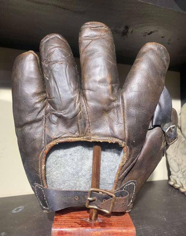 Early 1900's Buckle Web Crescent Back