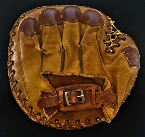 Lou Gehrig Banner Peerless Catchers Mitt Back 2