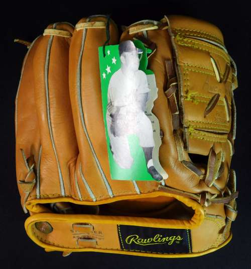 Mickey Mantle Rawlings MM Back