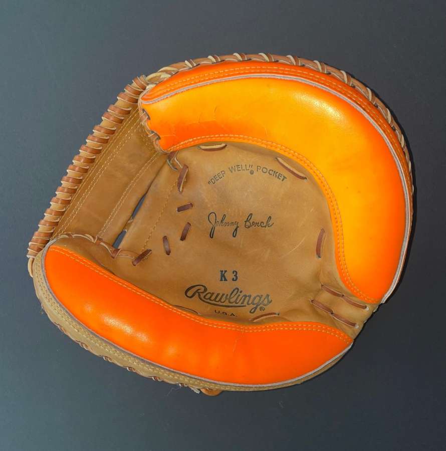 Johnny Bench Rawlings K3 Target Mitt Front Catchers Mitts Rawlings