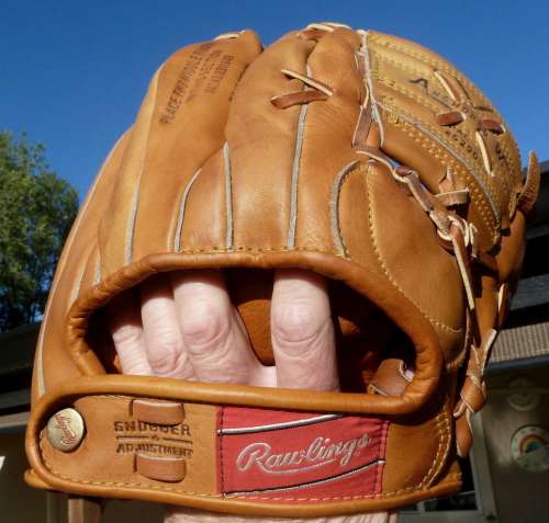 Stan Musial Rawlings PM Heart of the Hide Back