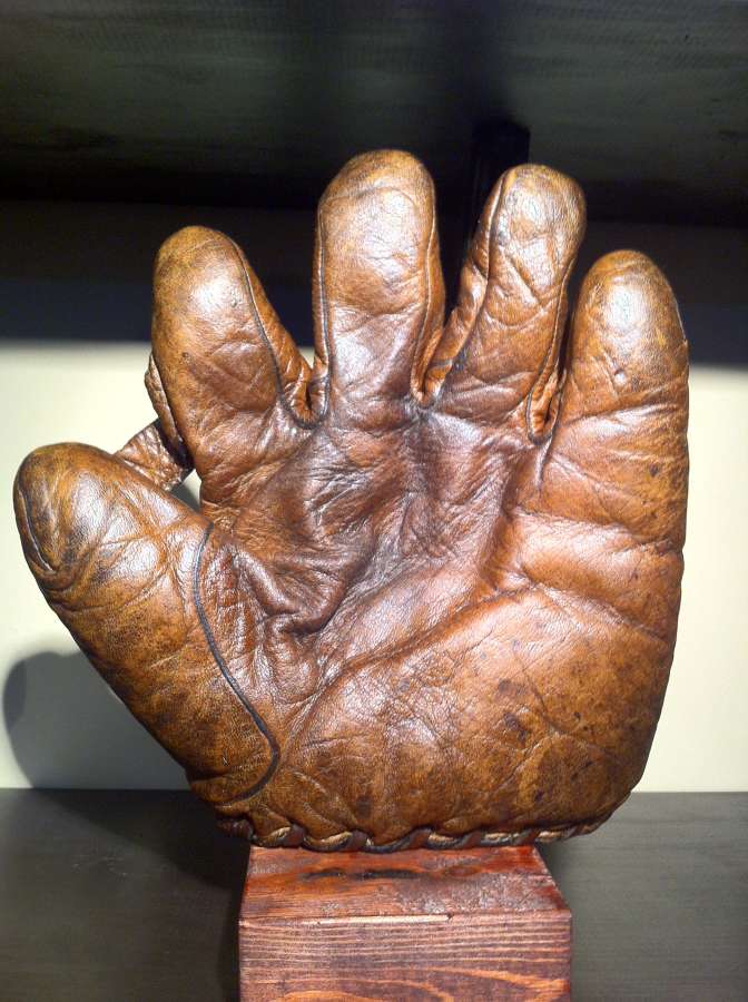 A.J. Reach 1 Inch  Brown Front Reach Baseball Glove Collector