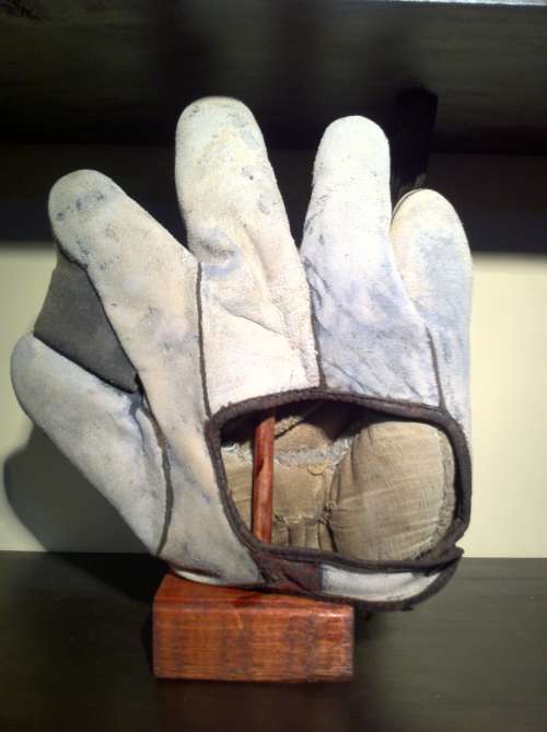 Spalding Full Web White Lefty Back