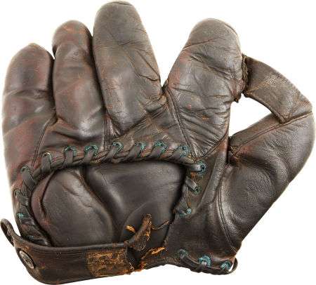 Bill Wambsganss Game-Used Glove Back