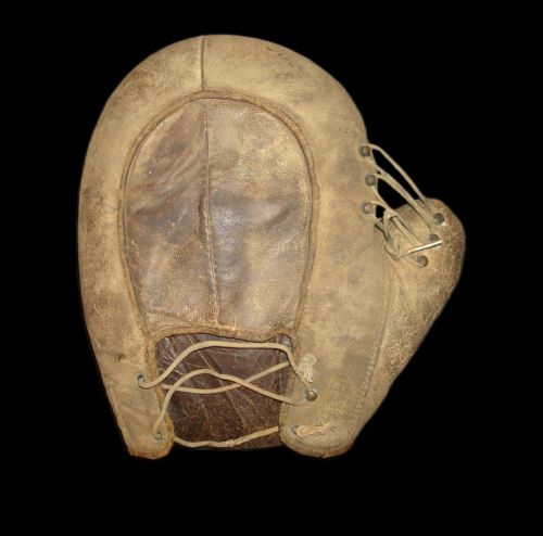 c. 1890's Hook and Eye Back Crescent Basemitt Back