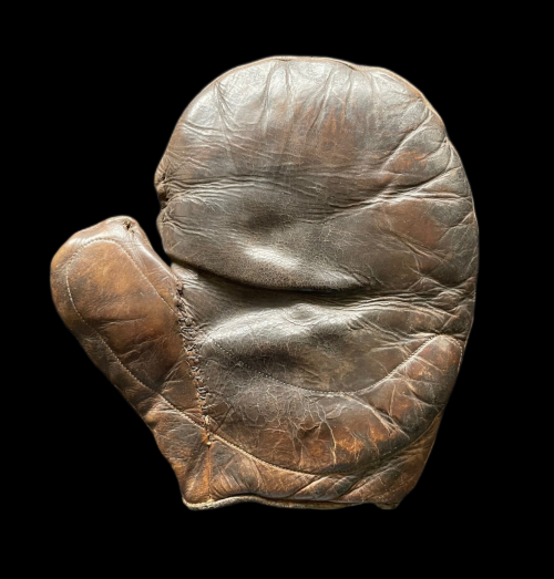 c. 1890's Hook and Eye Back Crescent Basemitt Front