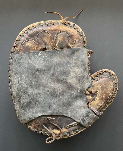 c. 1896 Jack Onslow Game Used Catchers Mitt Back