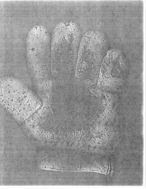 c. 1888 Joseph W. Sauer Catchers Glove Front