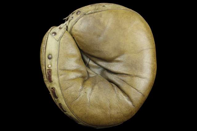 Early 1900's Adjustable Heel Catchers Mitt Front