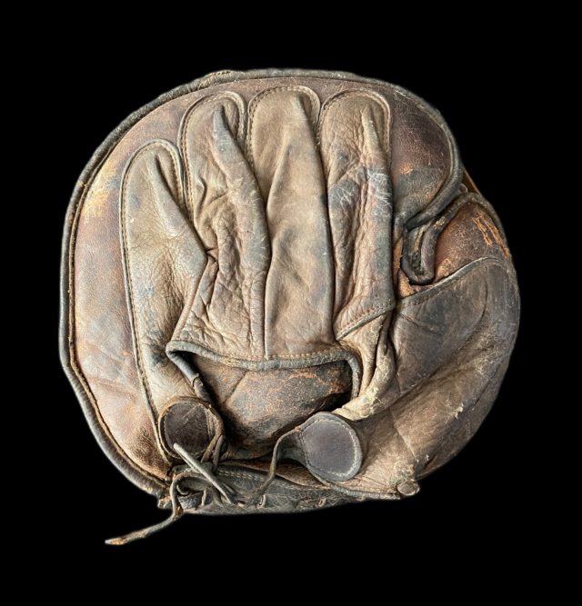 Early 1900's Adjustable Heel Crescent Mitt Back