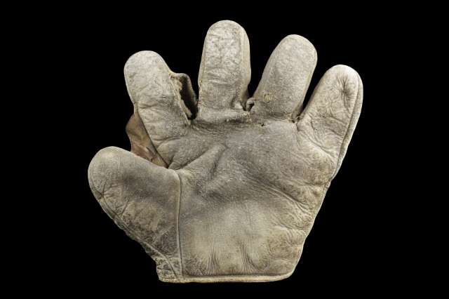 Early 1900's Buckle Web White Glove Front