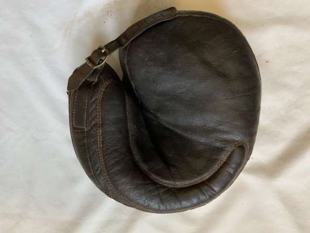Early 1900's Buckle Web Youth Crescent Catchers Mitt Front