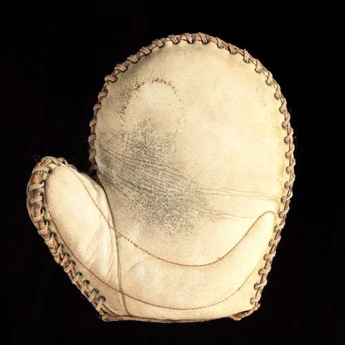 Early 1900's Crescent Basemitt White Front