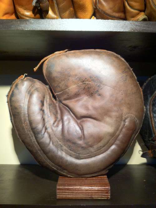 Early 1900's Crescent Catchers Mitt Brown Front