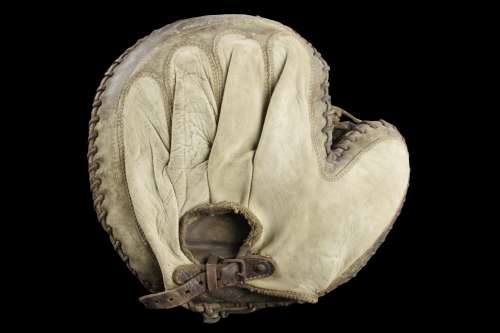 Early 1900's Crescent Catchers Mitt Buckle Back Back