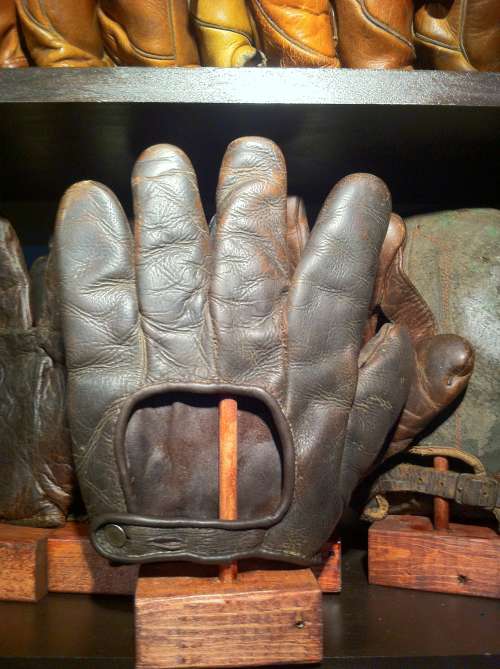 Early 1900's Crescent Glove With Missing Web Back