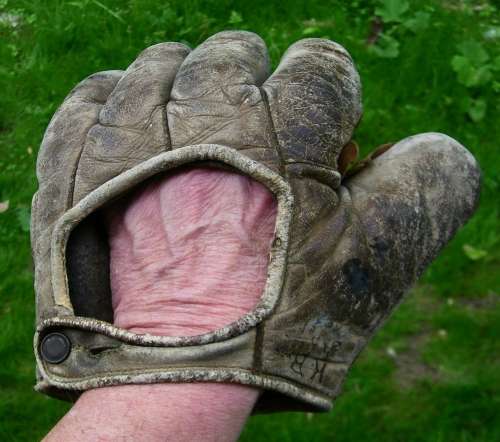 Early 1900's Crescent Glove With Missing Web Back