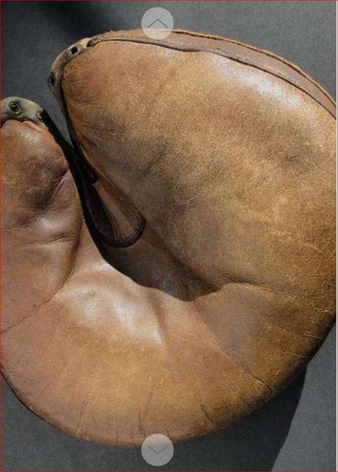 Early 1900's Early Lace Lining Catchers Mitt Front