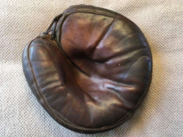 Early 1900's Grommet Web Crescent Catchers Mitt Front