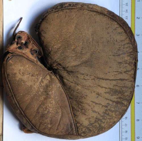 Early 1900's Hook and Eye Back Catchers Mitt Front