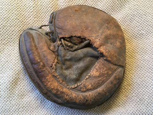 Early 1900's Hook & Eye Crescent Catchers Mitt Front