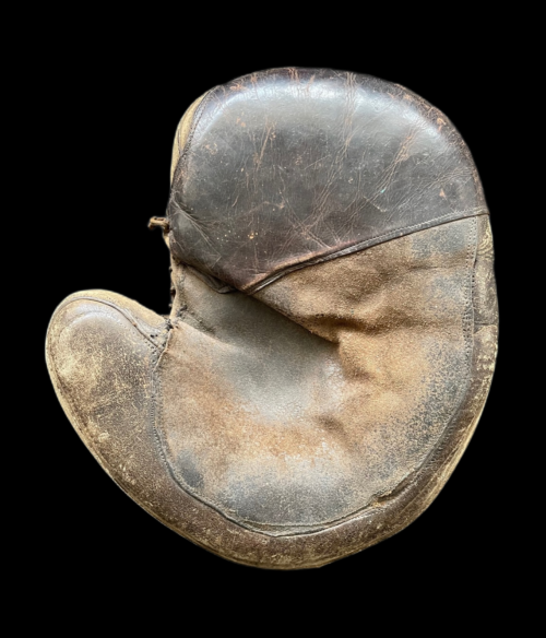 JJack Onslow Game Used Crescent Catchers Mitt Front