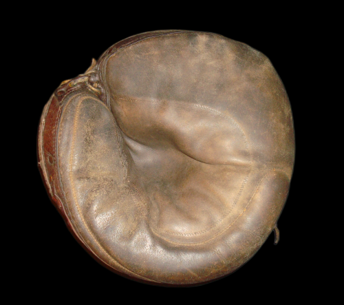 Early 1900's Professional Model Crescent Pad Adjustable Heel Catchers Mitt Front