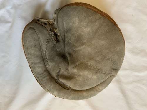 Early 1900's Spalding Buckskin Crescent Catchers Mitt Front