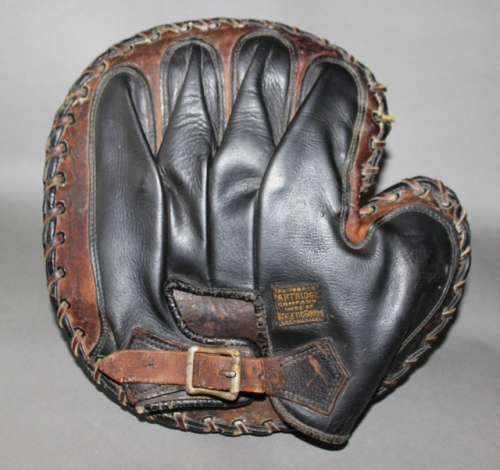 Horace Partridge Knights of Columbus Catchers Mitt Back