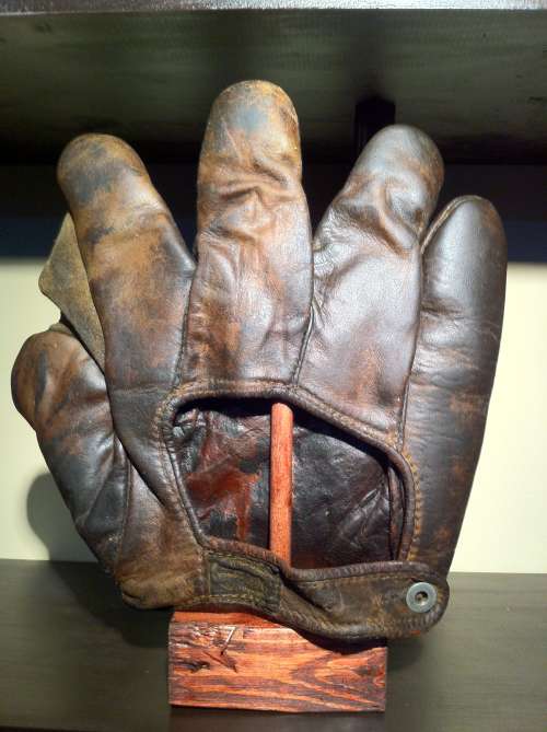 JC Higgins Full Web Brown Lefty Back