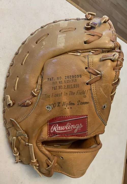 Mickey Mantle Rawlings DCT Personal Model Basemitt Back