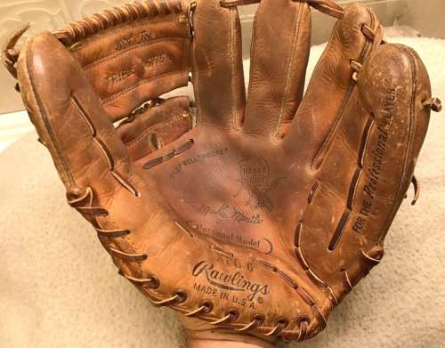 Mickey Mantle Rawlings XPG6 Personal Model Heart of the Hide Front