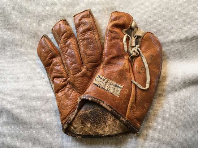 Frank Jackson Sporting Goods Softball Glove Back