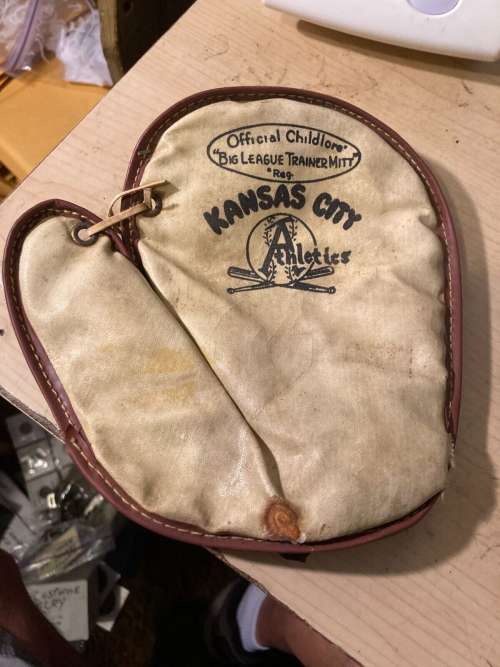 Official Childlore Big League Trainer Mitt Kansas City Athletics Front